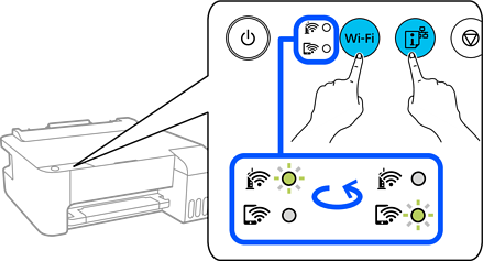 Print Network Status Button Epson Setup Navi